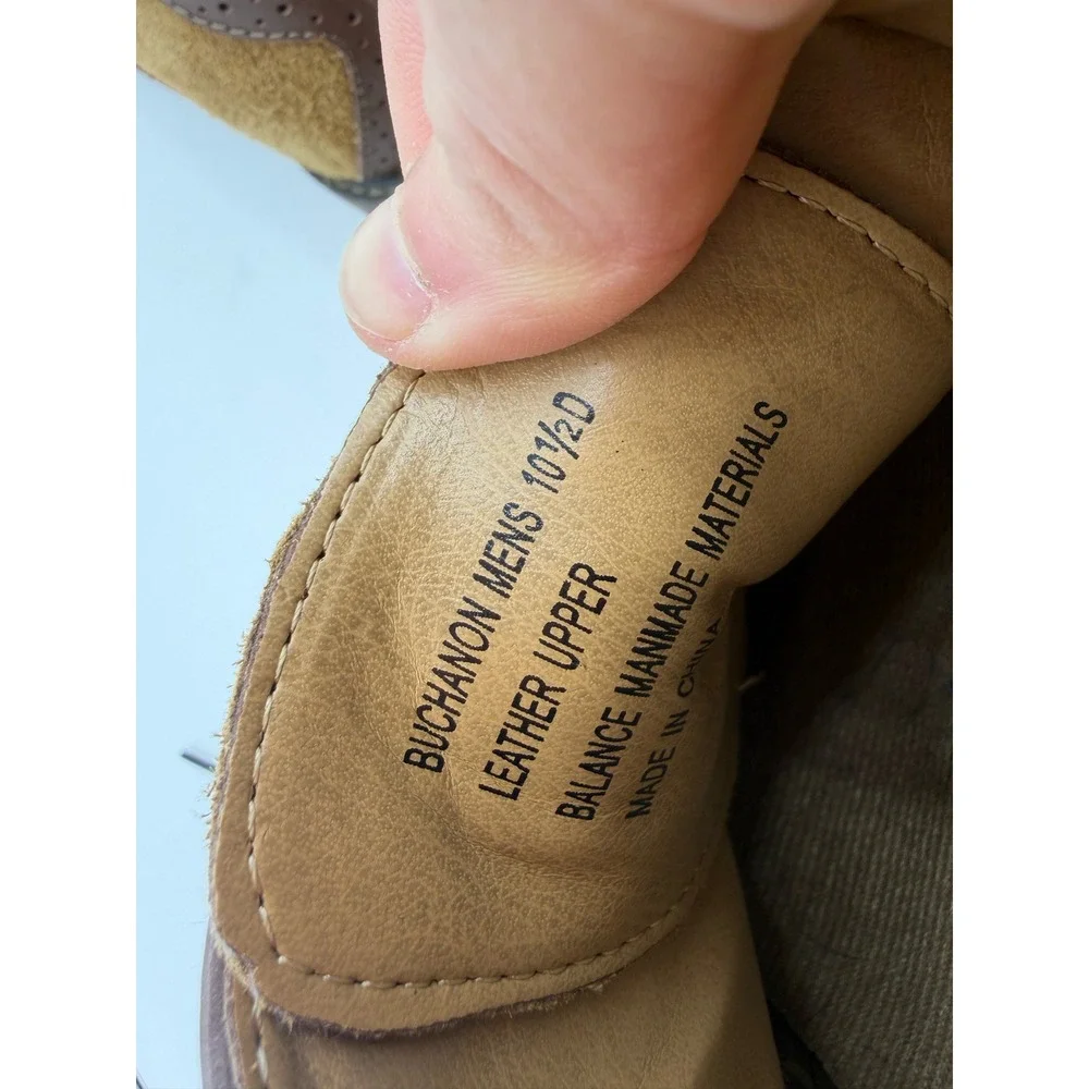 GH Bass Buchanon Mens 10.5 D‎ Saddle Shoes Tan Suede Brown Leather Oxfords